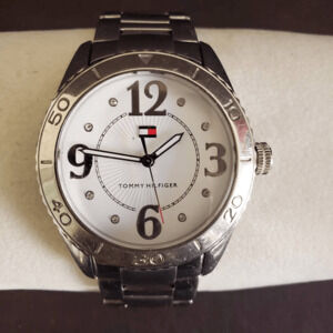 Tommy Hilfiger‎ Ladies Watch White Dial with Tommy Logo Stainless Steel Case
